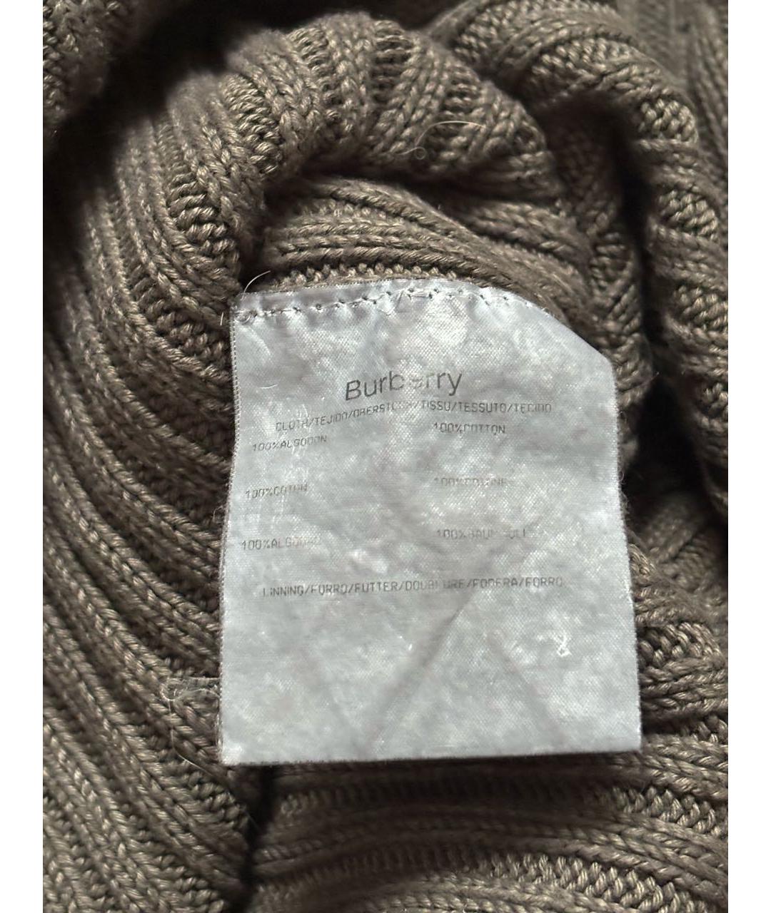 BURBERRY Коричневый хлопковый джемпер / свитер, фото 5