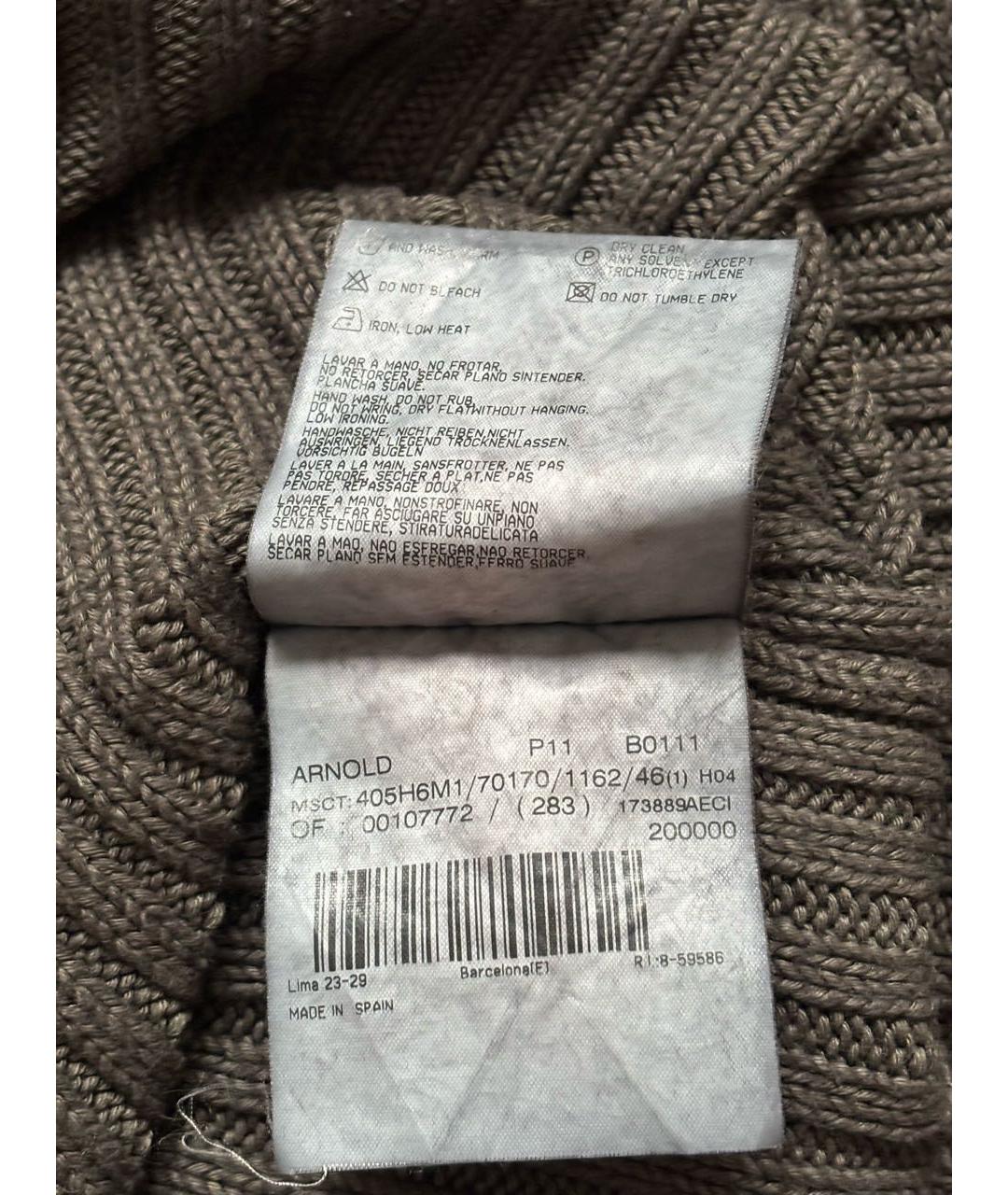 BURBERRY Коричневый хлопковый джемпер / свитер, фото 6