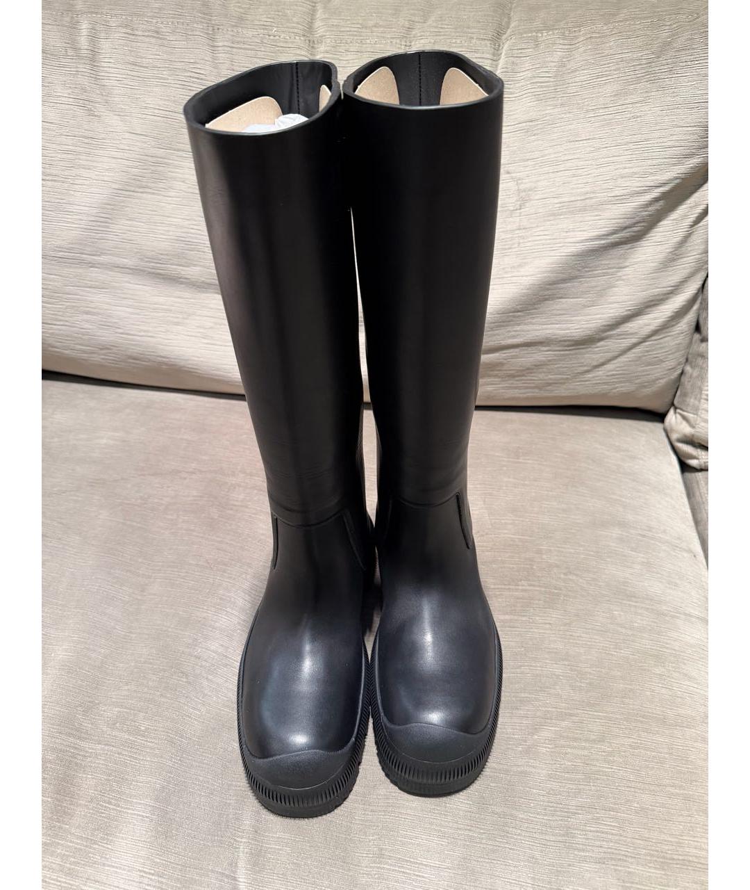 JIL SANDER Черные кожаные сапоги, фото 4