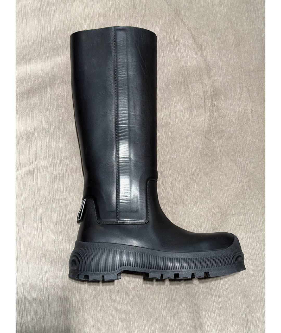 JIL SANDER Черные кожаные сапоги, фото 5
