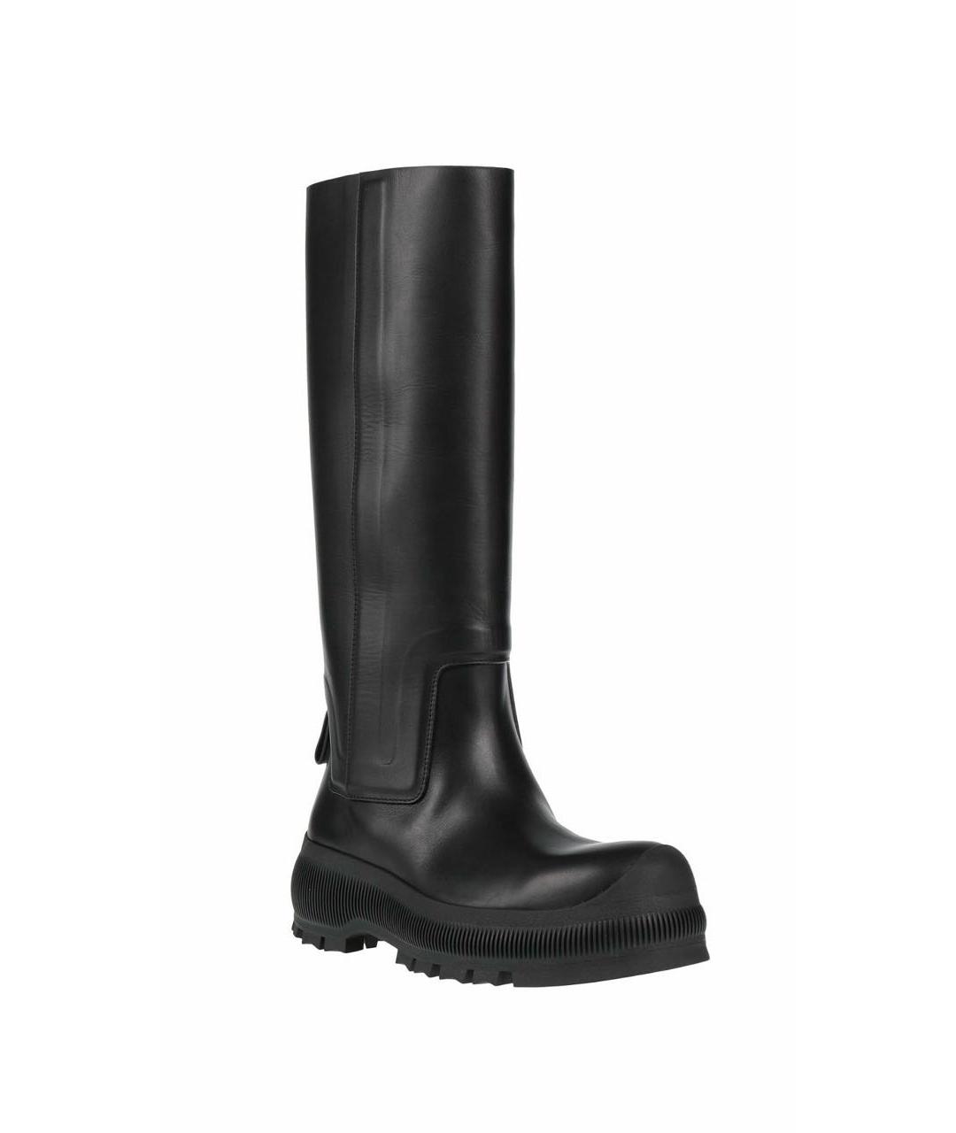 JIL SANDER Черные кожаные сапоги, фото 2