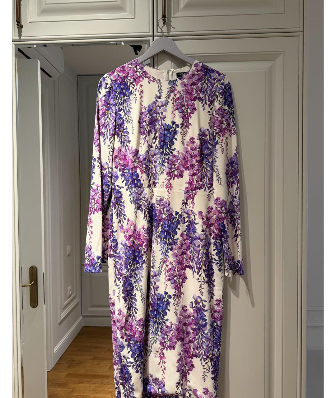 DOLCE&GABBANA Фиолетовое вискозное вечернее платье, фото 9