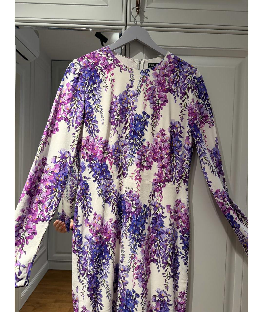 DOLCE&GABBANA Фиолетовое вискозное вечернее платье, фото 8