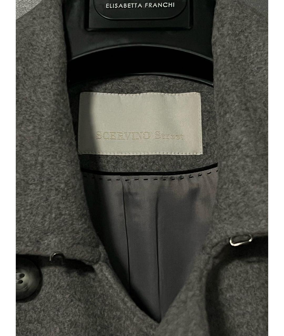 ERMANNO SCERVINO Серое шерстяное пальто, фото 3