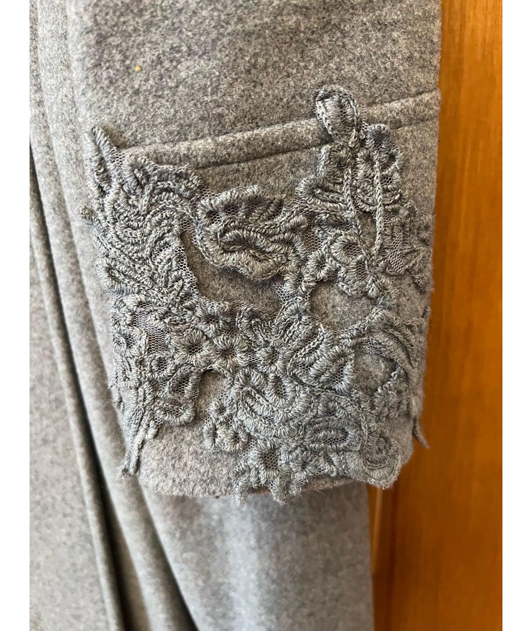 ERMANNO SCERVINO Серое шерстяное пальто, фото 4