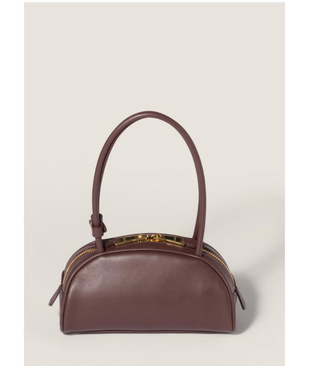 MIU MIU Коричневая кожаная сумка через плечо, фото 3