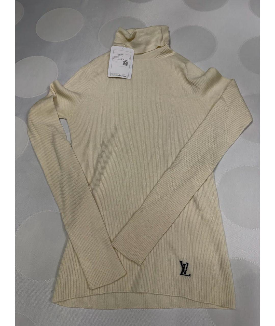 LOUIS VUITTON Бежевая кашемировая водолазка, фото 5