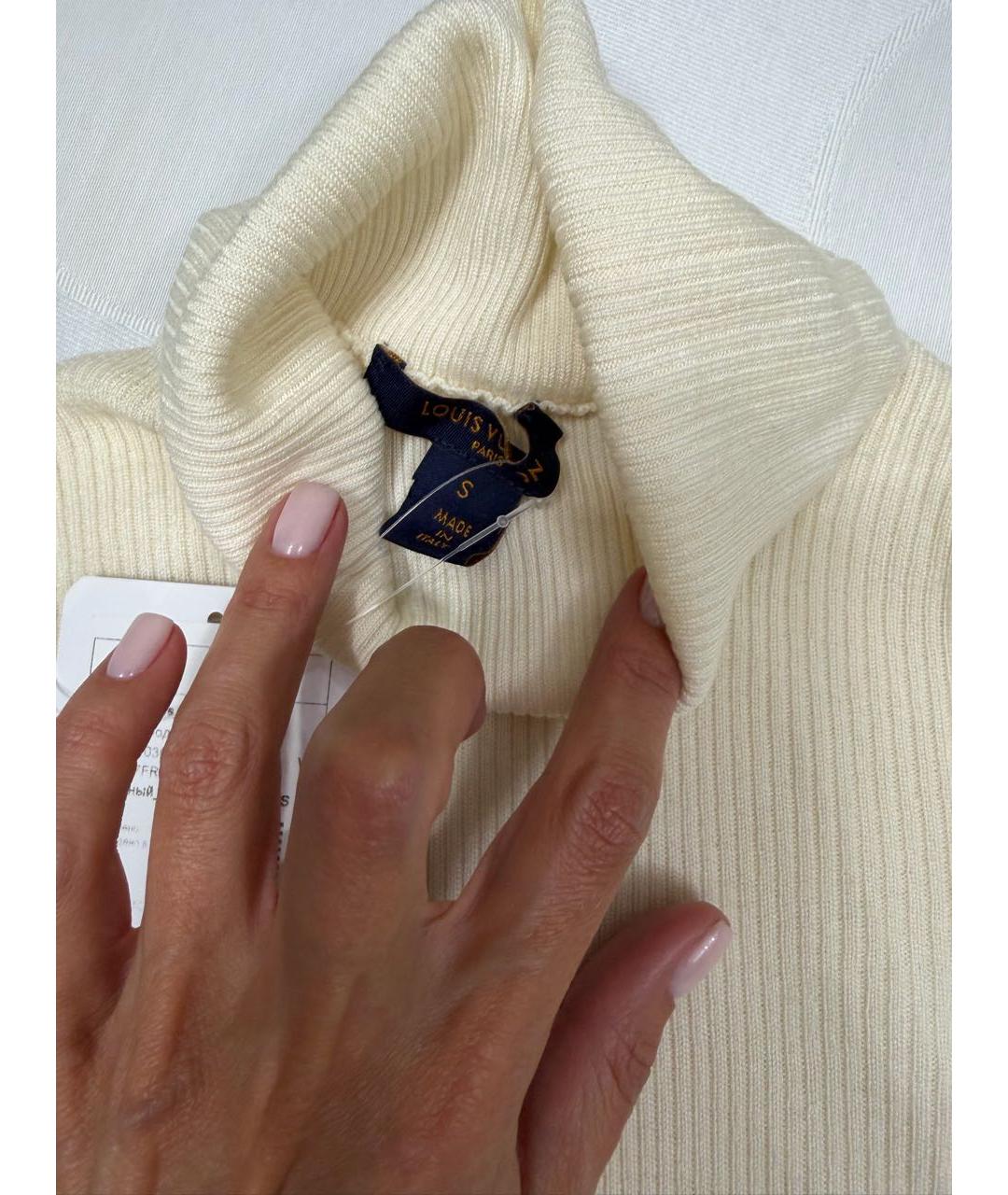 LOUIS VUITTON Бежевая кашемировая водолазка, фото 4