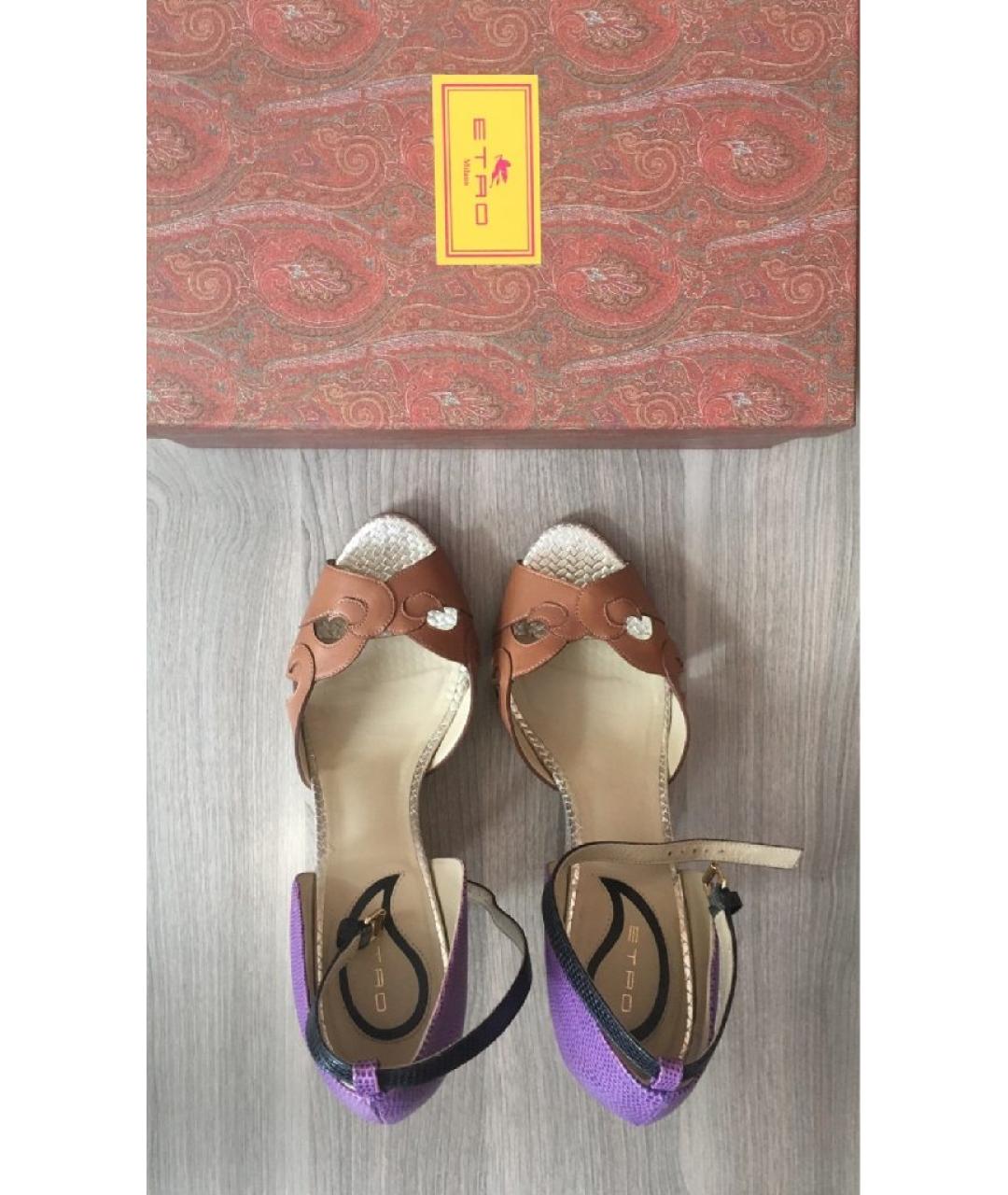 ETRO Мульти кожаные босоножки, фото 3