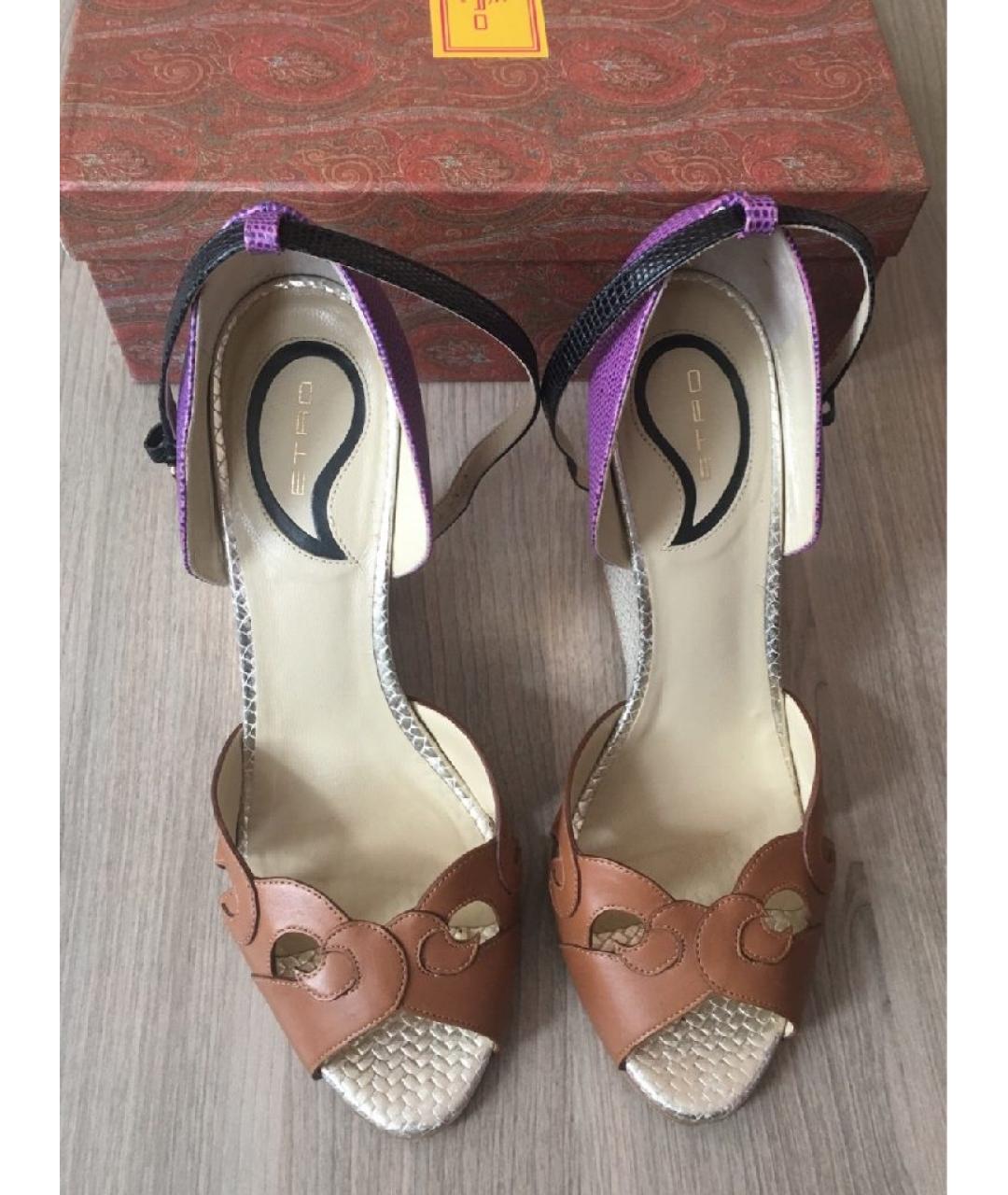 ETRO Мульти кожаные босоножки, фото 6