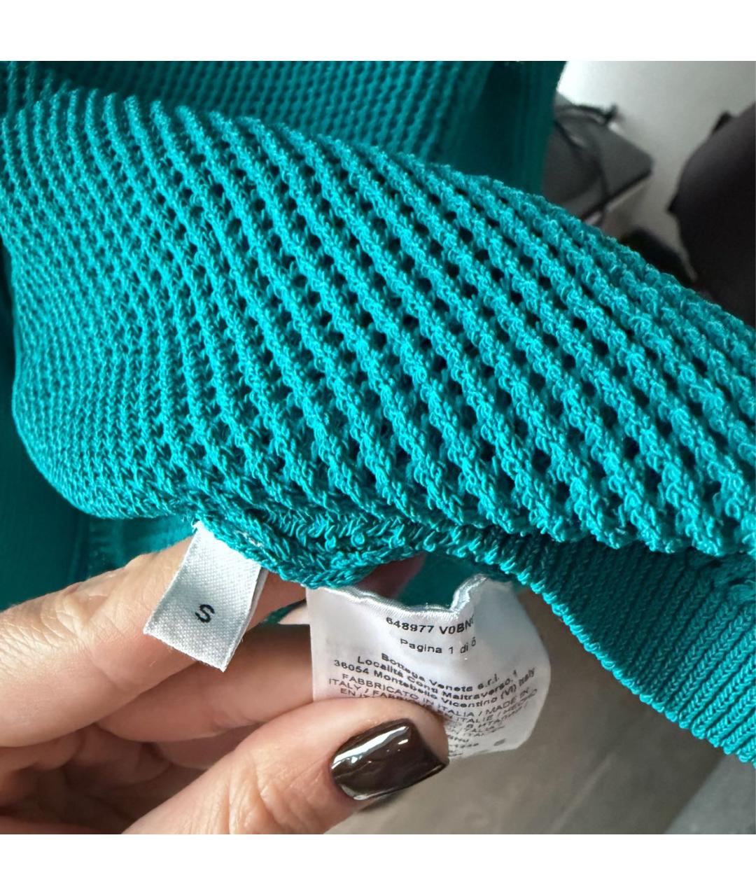 BOTTEGA VENETA Бирюзовый джемпер / свитер, фото 2