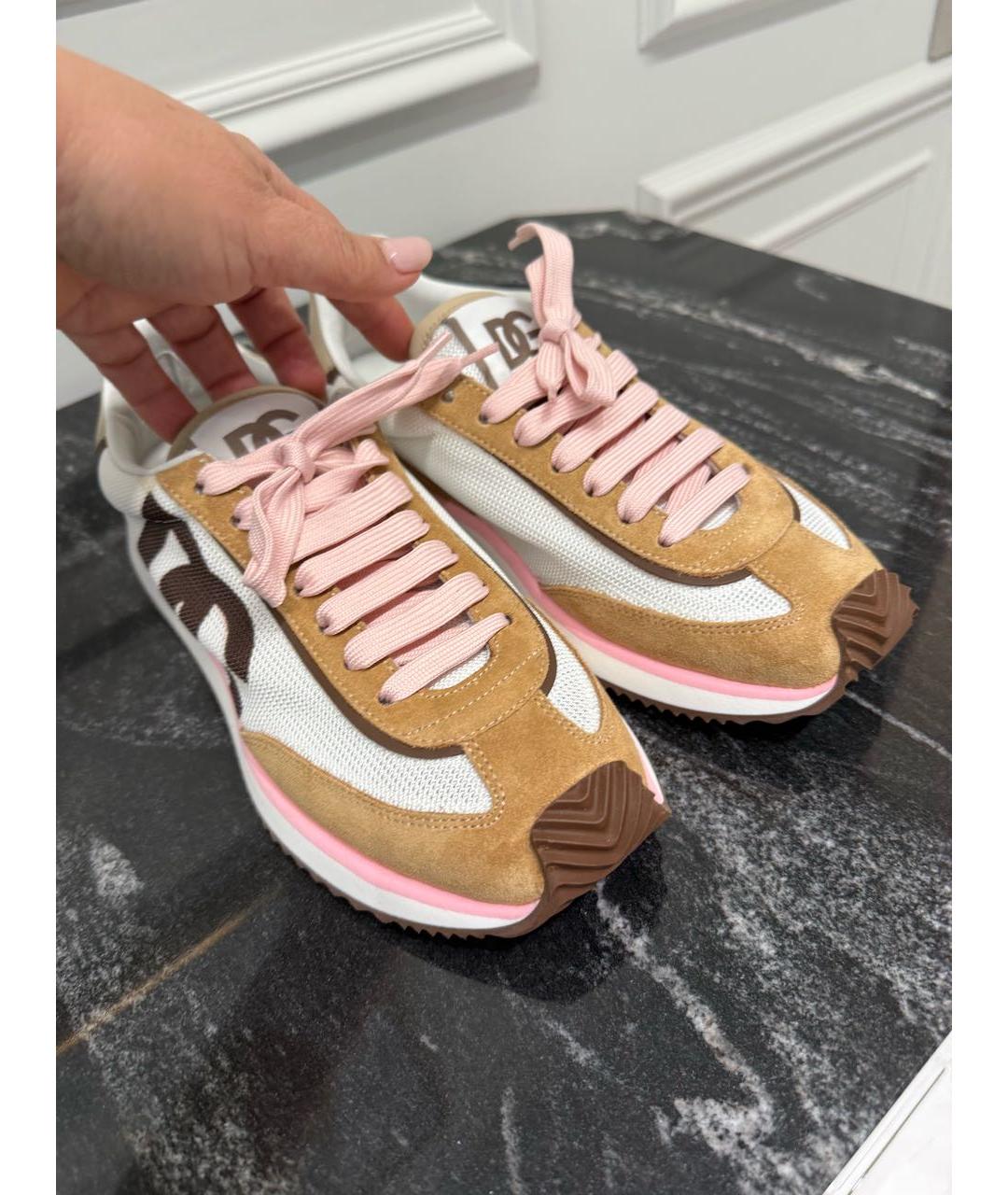 DOLCE&GABBANA Мульти текстильные кроссовки, фото 4