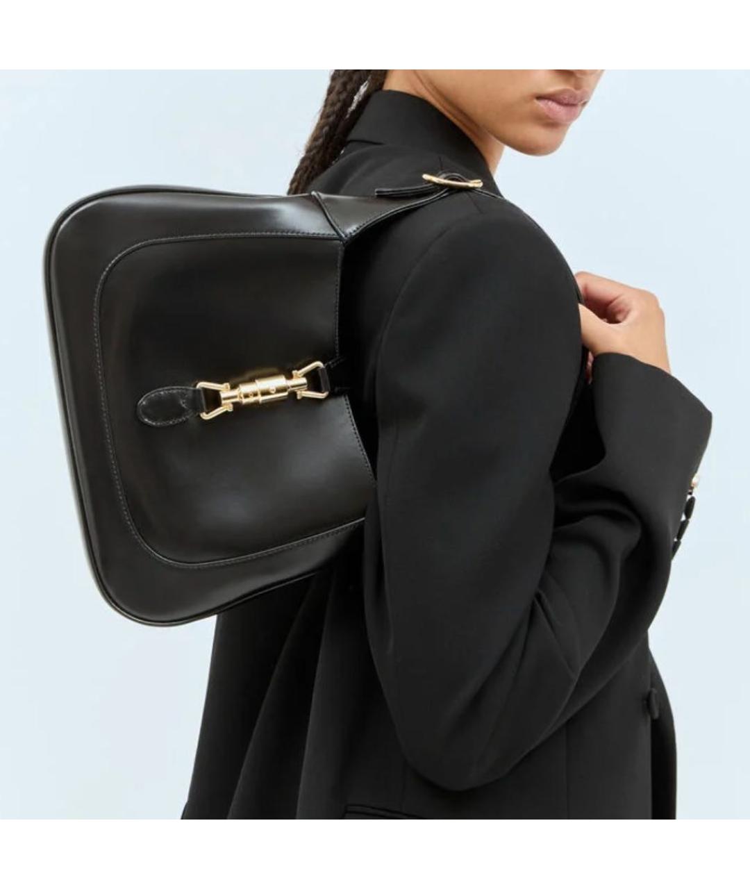 GUCCI Черная кожаная сумка через плечо, фото 8