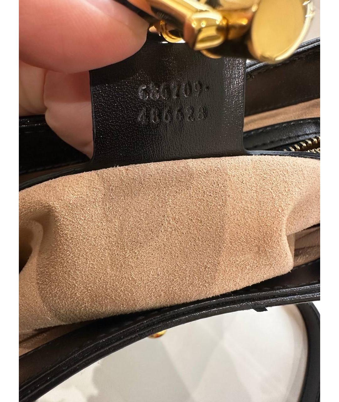 GUCCI Черная кожаная сумка через плечо, фото 4