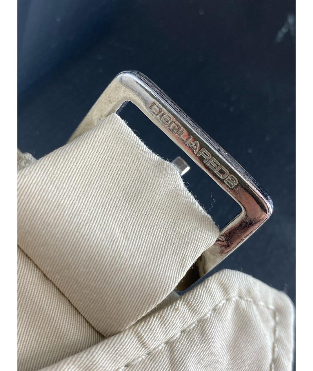 DSQUARED2 Бежевое хлопковое повседневное платье, фото 4