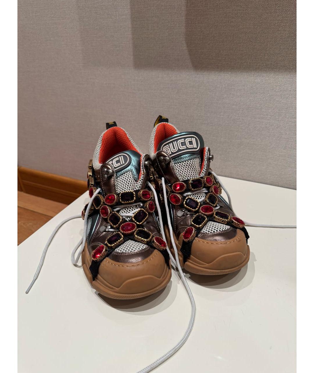 GUCCI Мульти текстильные кроссовки, фото 2