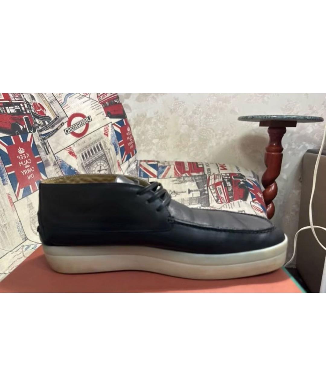 LORO PIANA Черные кожаные лоферы, фото 6