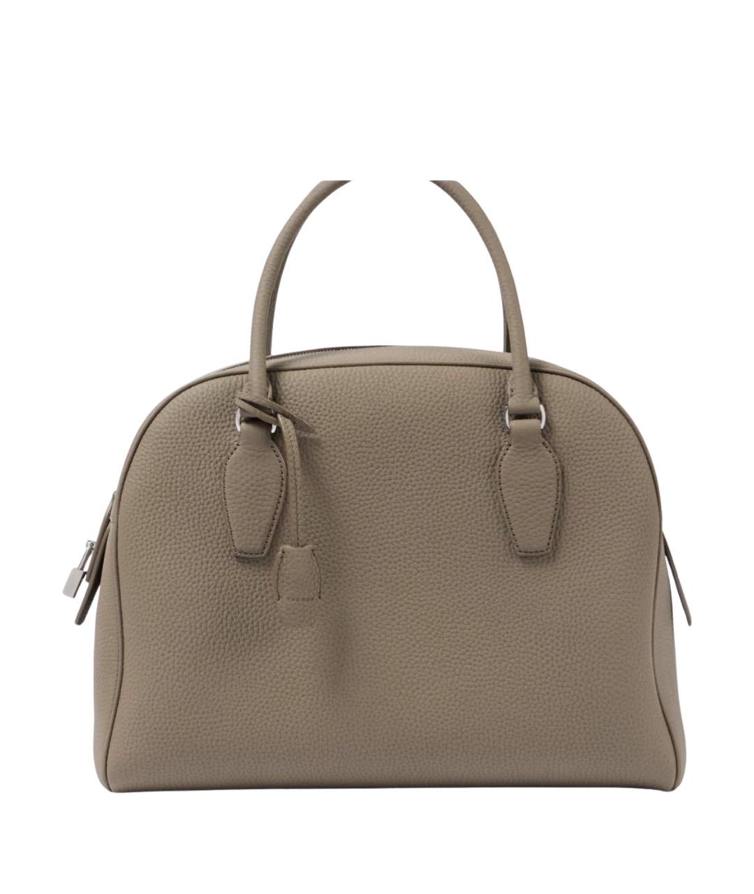 THE ROW Бежевая кожаная сумка с короткими ручками, фото 1