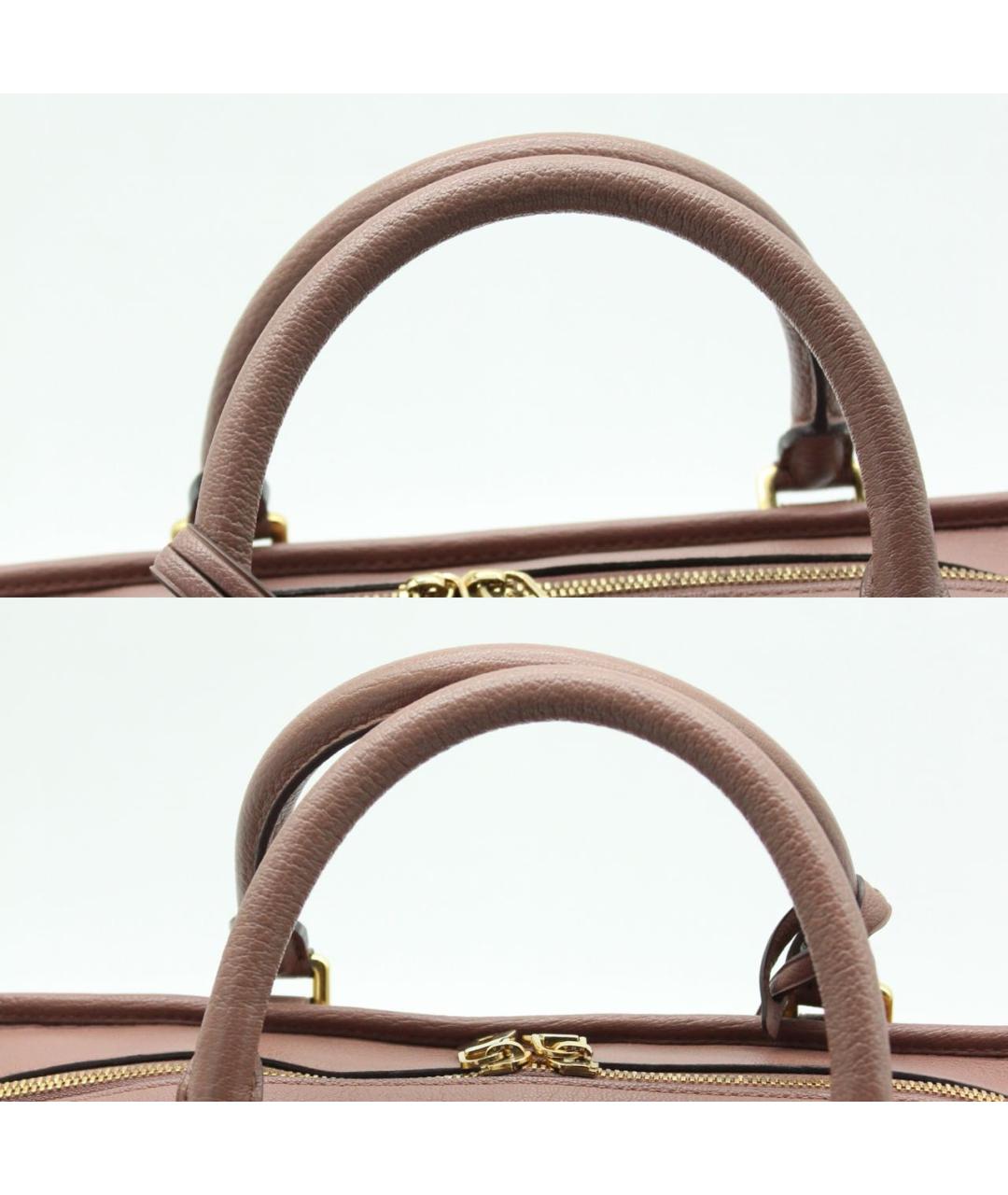 LOEWE Розовая кожаная сумка с короткими ручками, фото 4