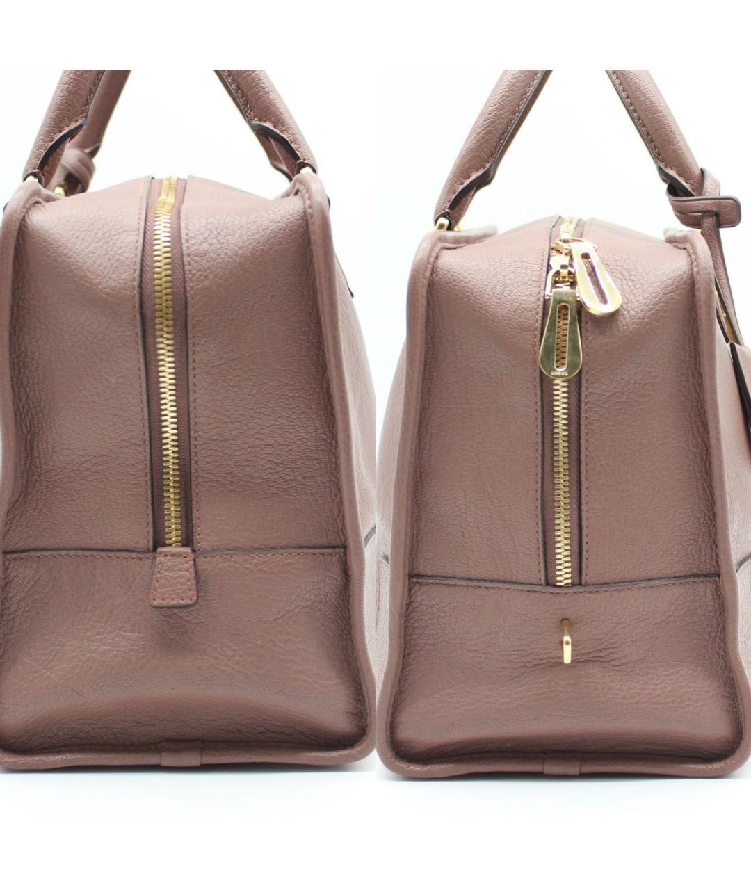 LOEWE Розовая кожаная сумка с короткими ручками, фото 3