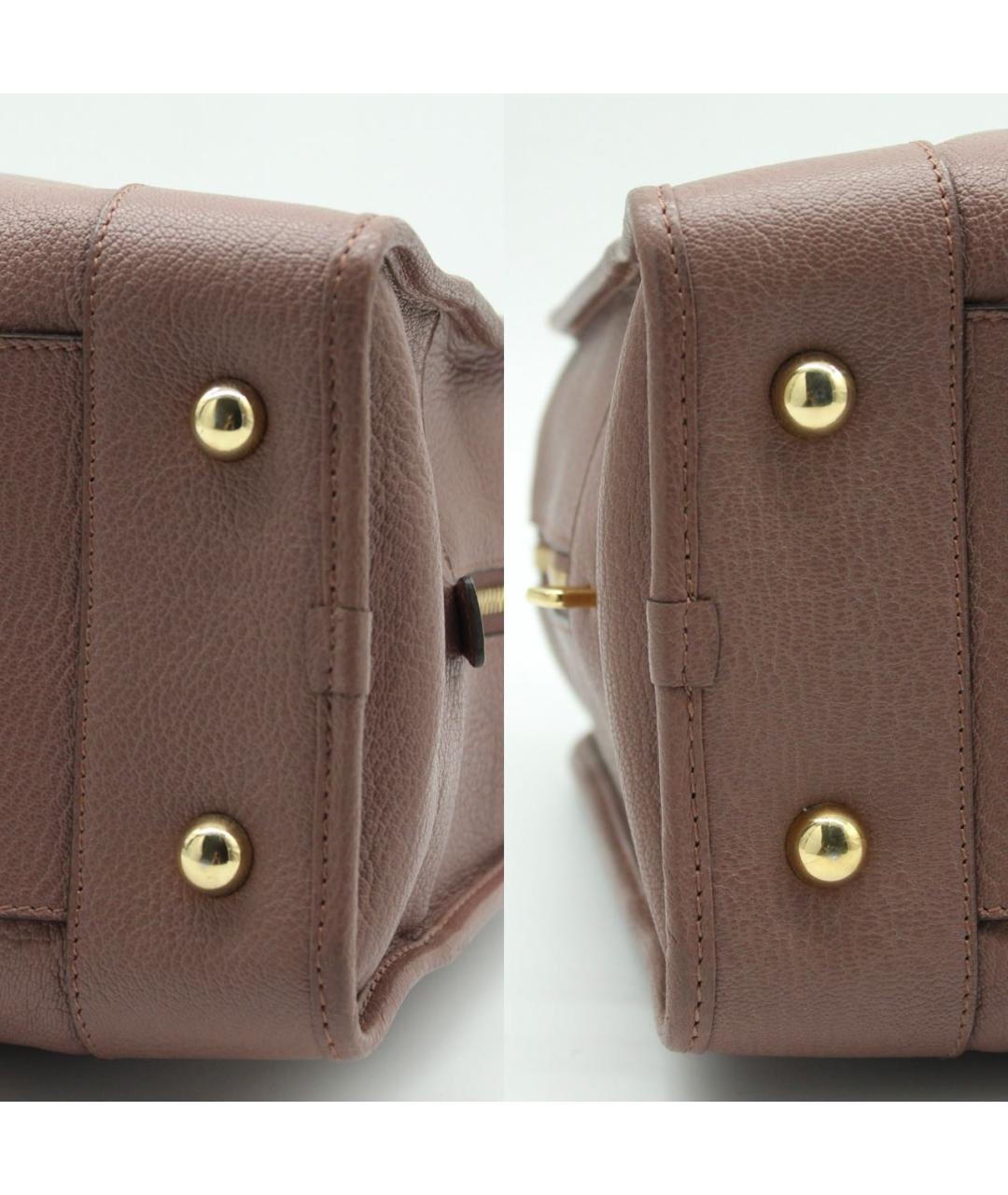 LOEWE Розовая кожаная сумка с короткими ручками, фото 7