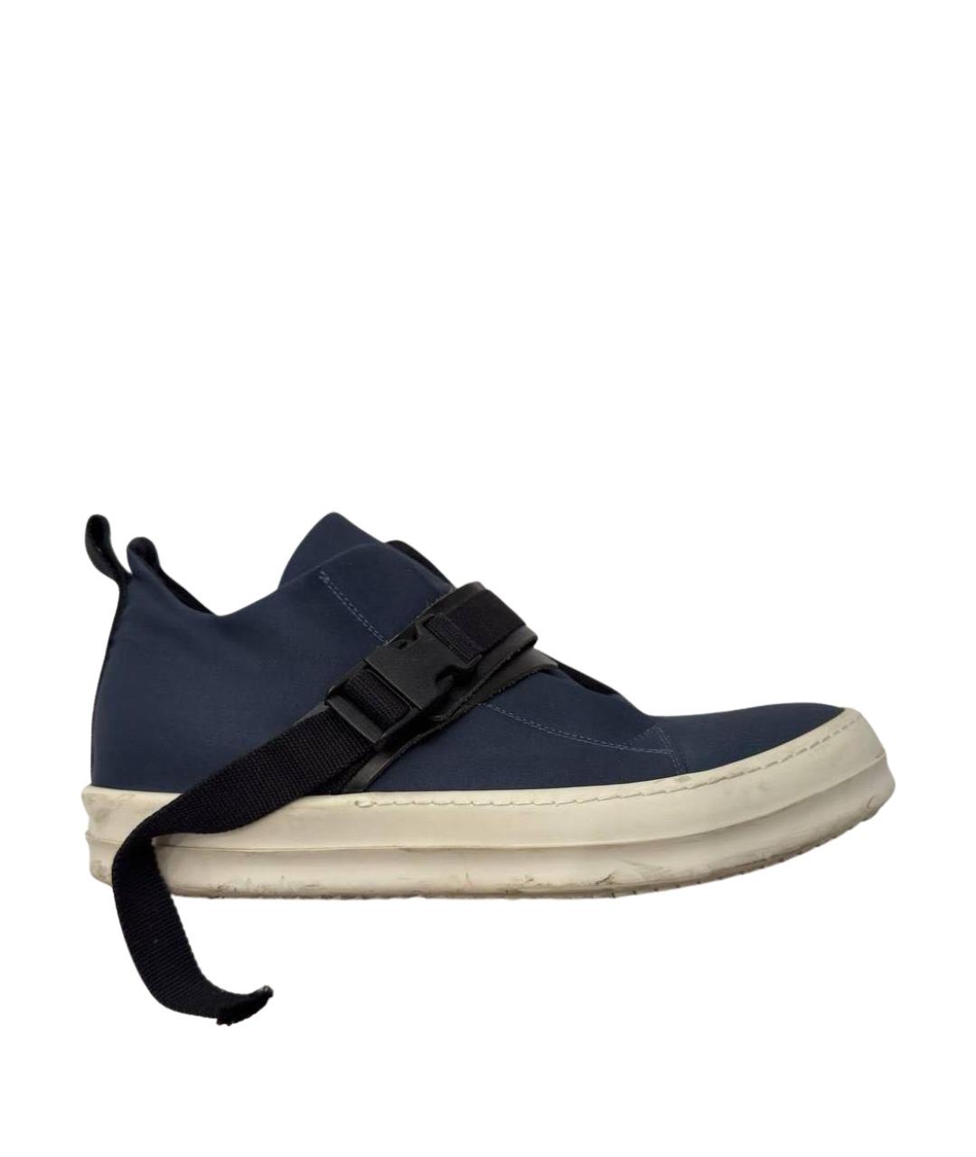 RICK OWENS DRKSHDW Синие синтетические низкие кроссовки / кеды, фото 1