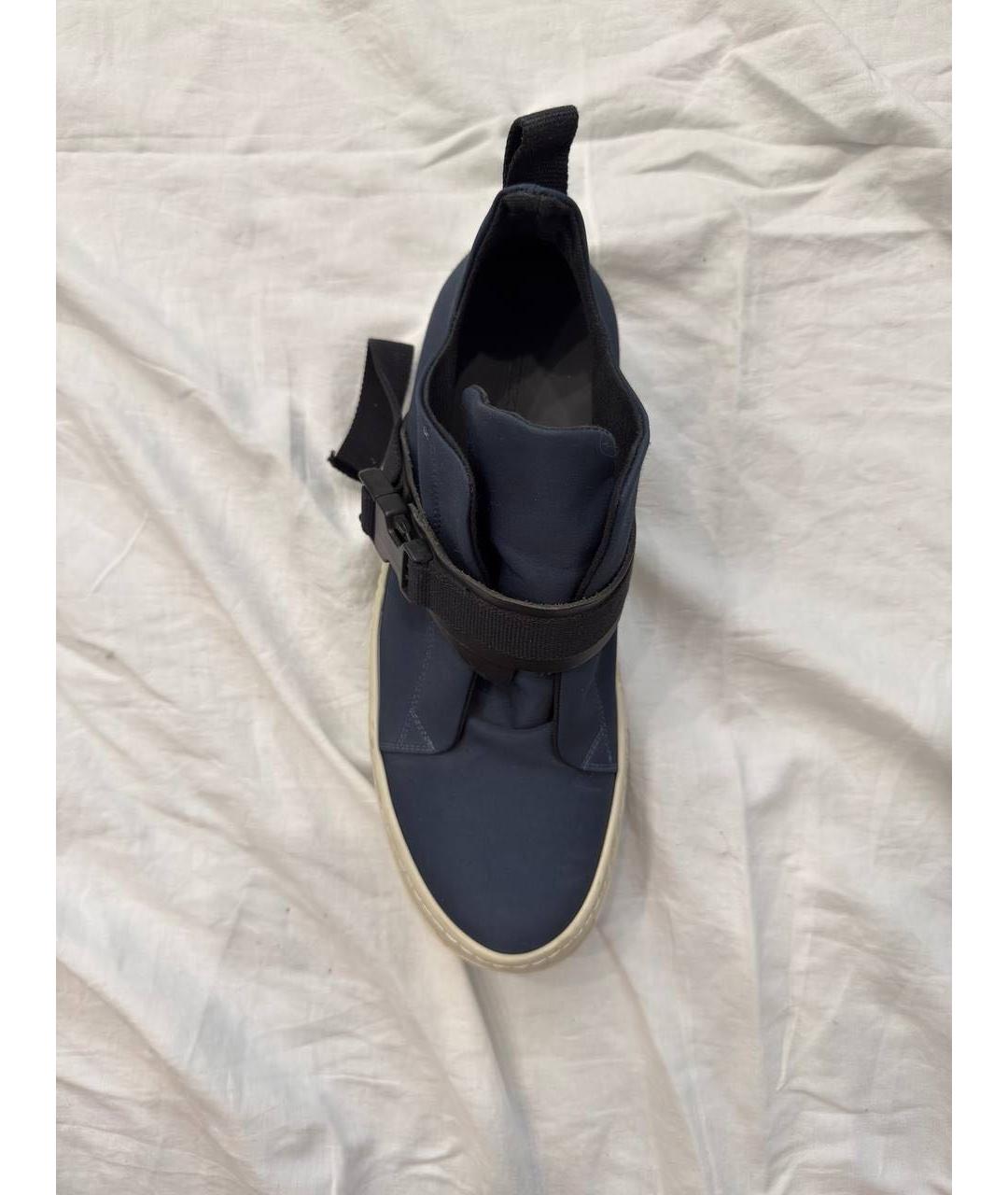 RICK OWENS DRKSHDW Синие синтетические низкие кроссовки / кеды, фото 3