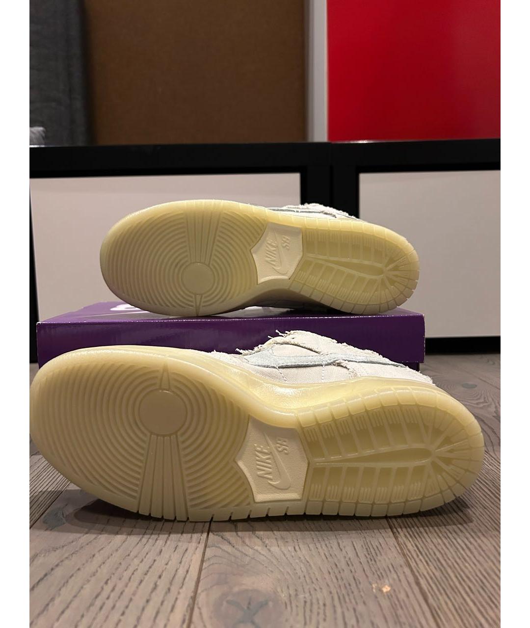 NIKE Бежевые текстильные низкие кроссовки / кеды, фото 5