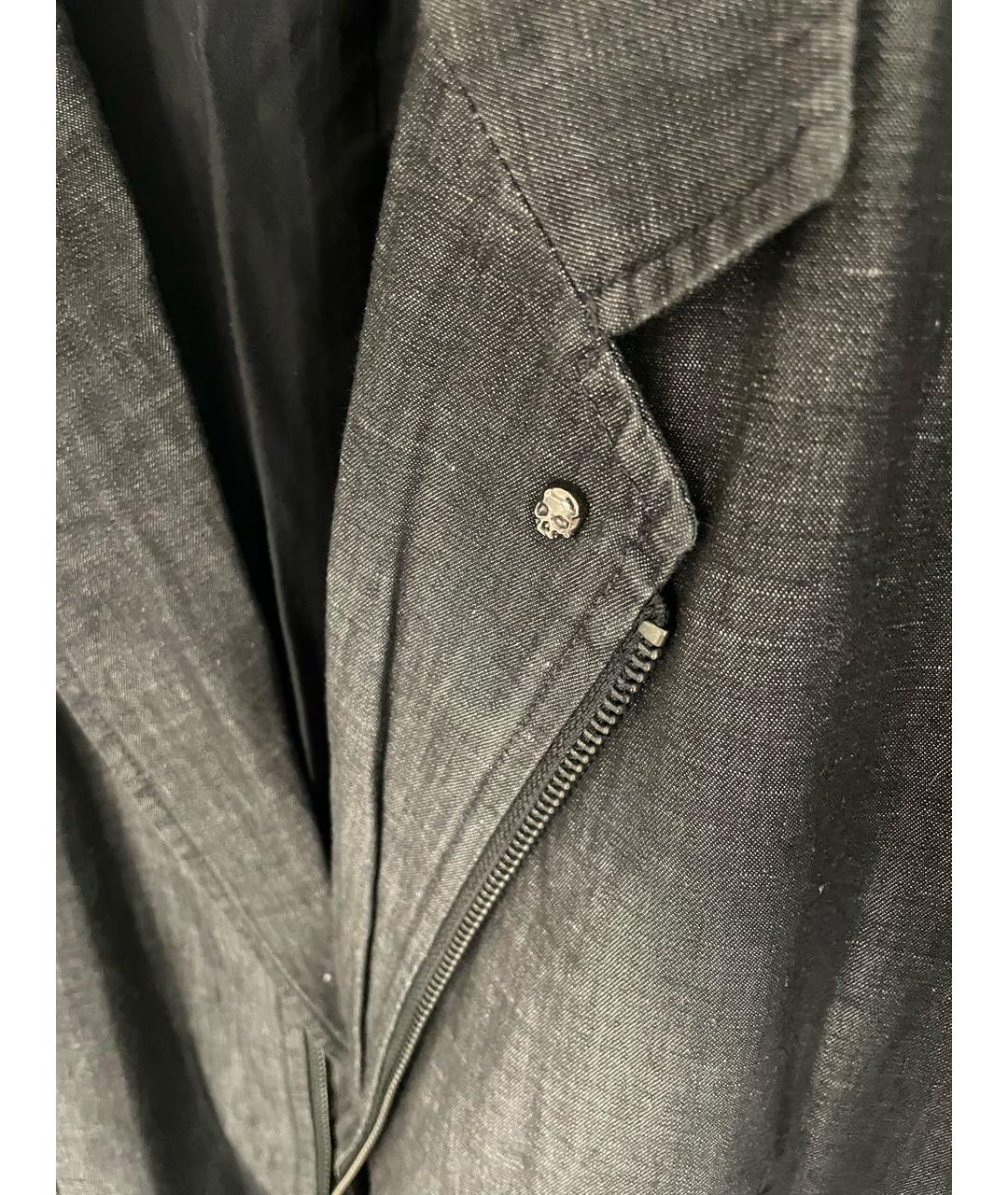 JOHN RICHMOND Антрацитовый хлопковый пиджак, фото 5