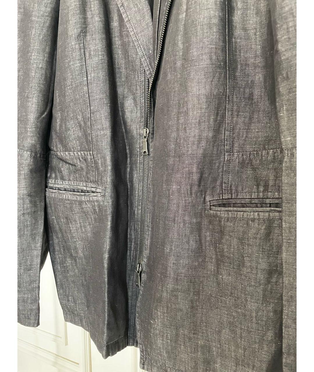 JOHN RICHMOND Антрацитовый хлопковый пиджак, фото 4