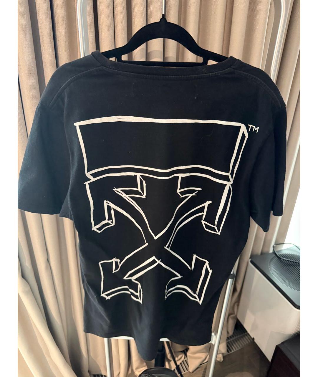 OFF-WHITE Черная футболка, фото 2