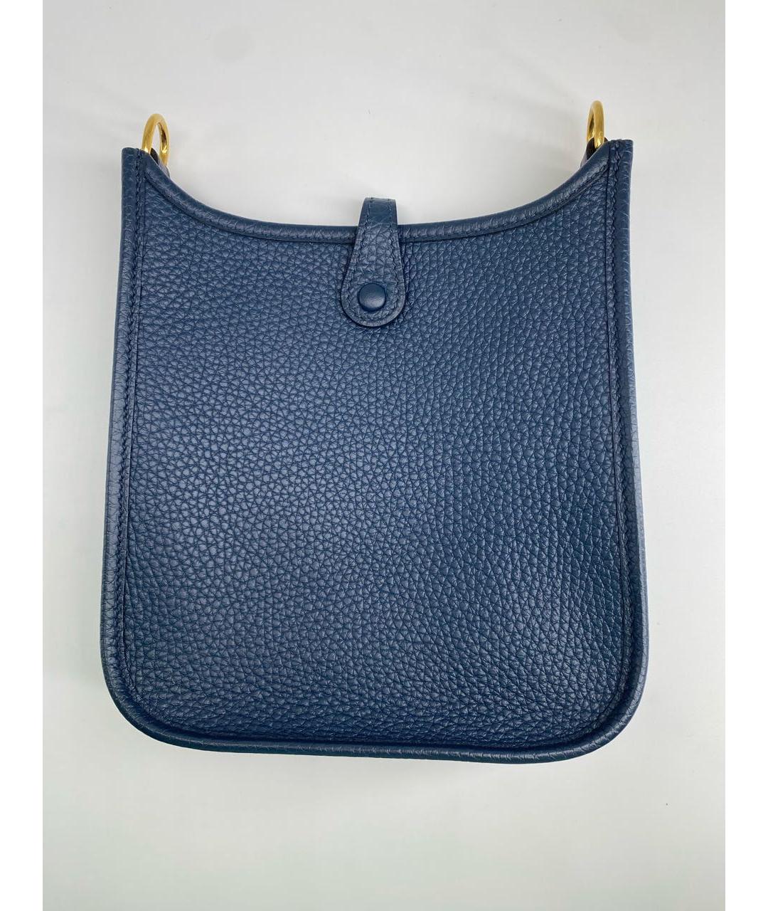 HERMES Синяя кожаная сумка через плечо, фото 2