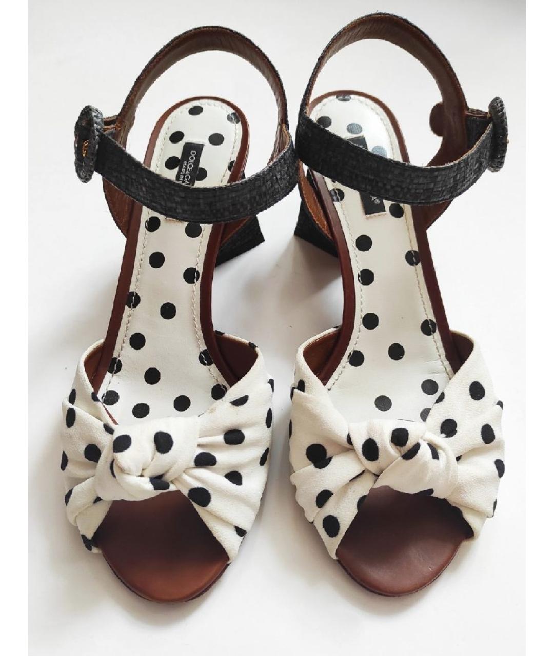 DOLCE&GABBANA Белые босоножки, фото 9