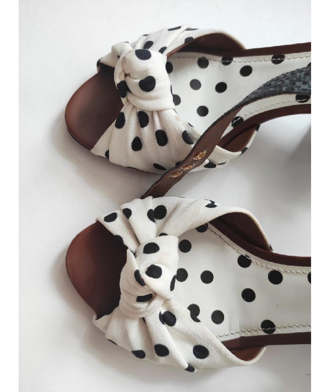 DOLCE&GABBANA Белые босоножки, фото 6