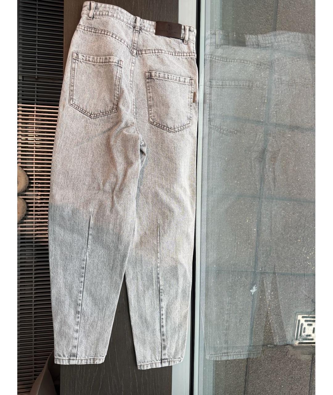 BRUNELLO CUCINELLI Серые прямые джинсы, фото 2