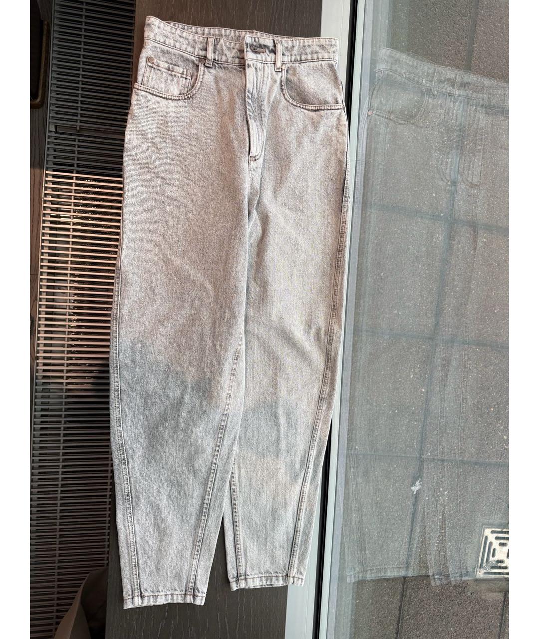 BRUNELLO CUCINELLI Серые прямые джинсы, фото 4