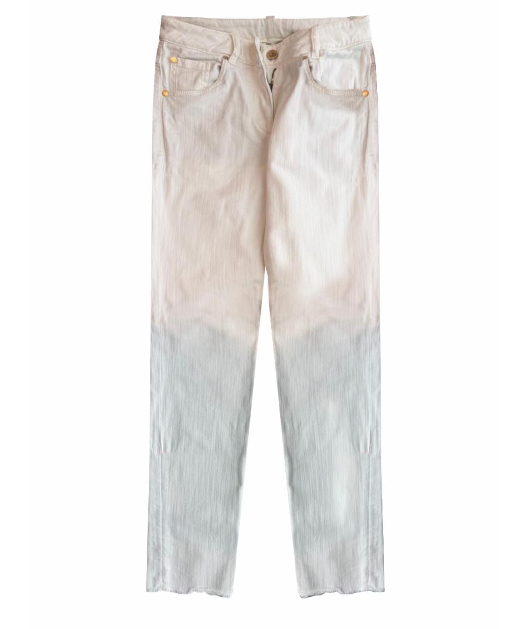 BRUNELLO CUCINELLI Белые прямые джинсы, фото 1