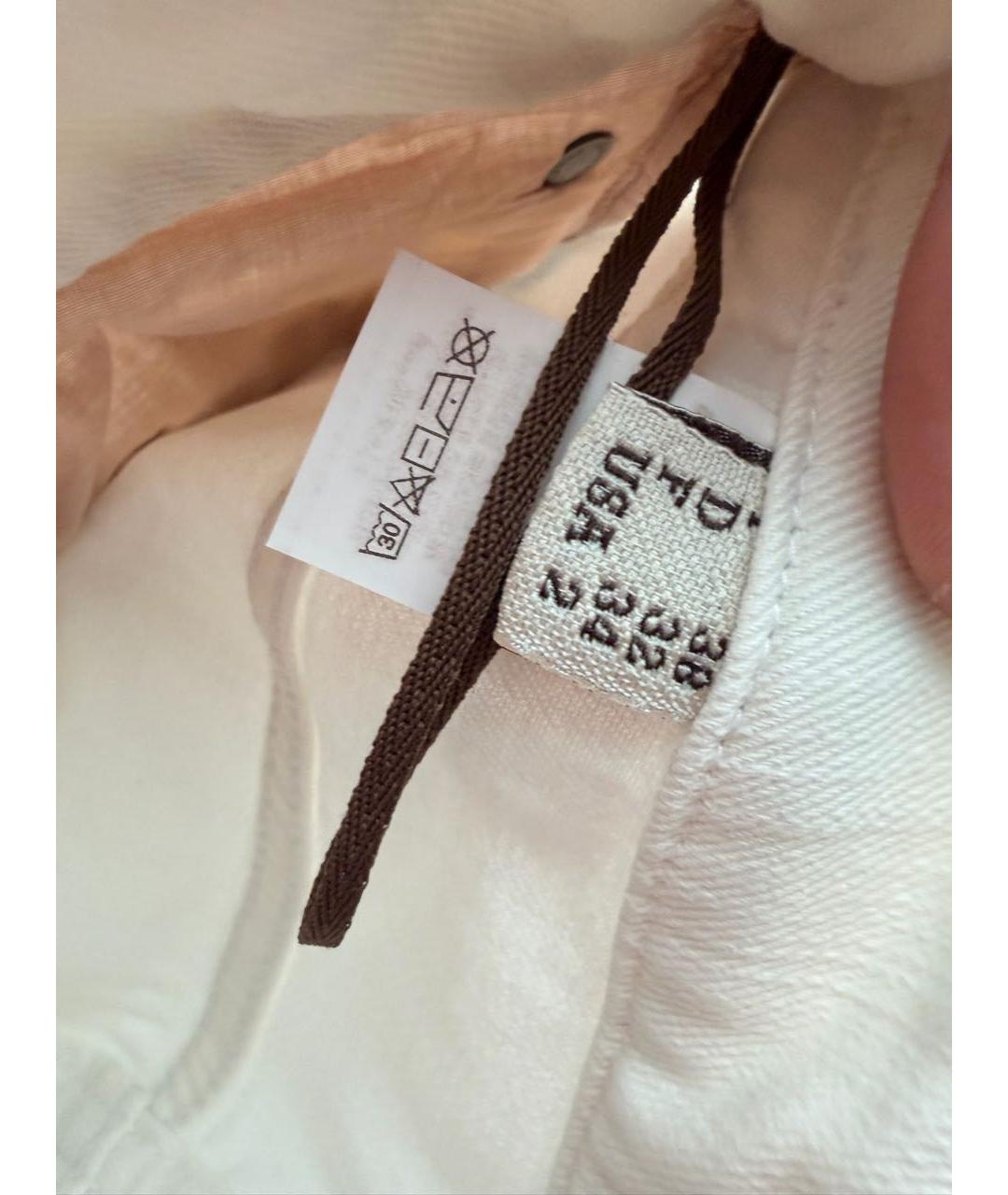 BRUNELLO CUCINELLI Белые прямые джинсы, фото 3