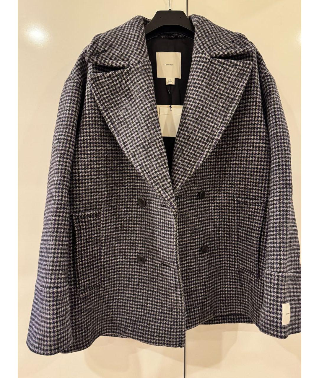 CALVIN KLEIN Мульти шерстяное пальто, фото 3