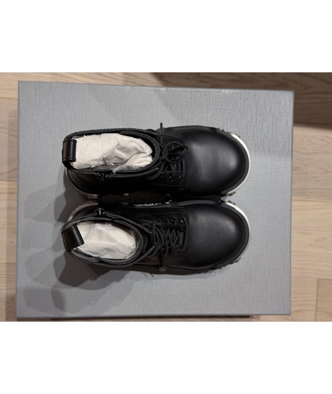 BALENCIAGA Черные кожаные ботинки, фото 2