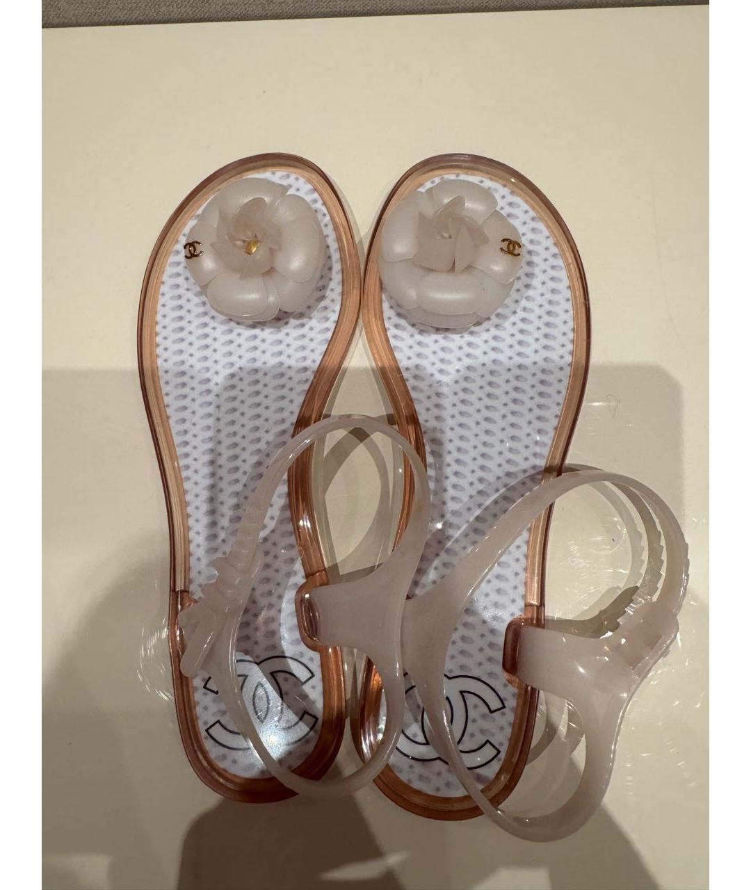 CHANEL Белые босоножки, фото 4