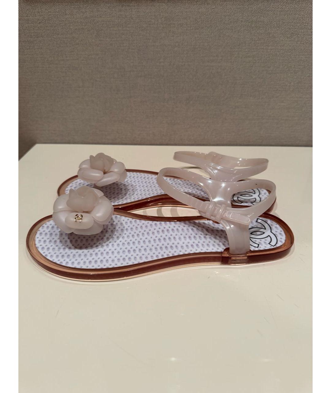 CHANEL Белые босоножки, фото 6