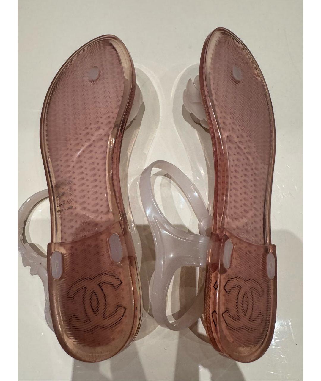 CHANEL Белые босоножки, фото 5