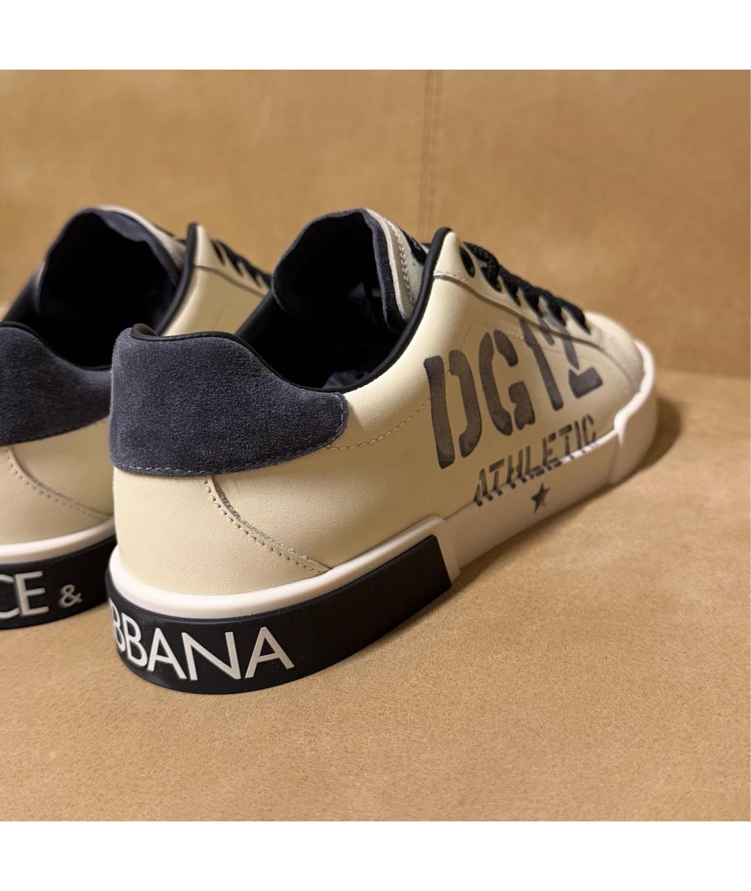 DOLCE & GABBANA KIDS Кожаные кеды, фото 4