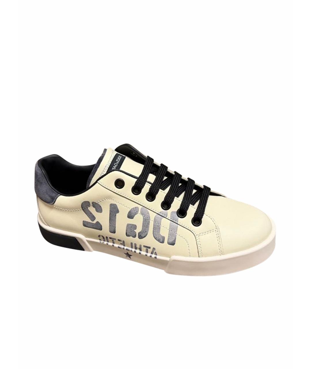 DOLCE & GABBANA KIDS Кожаные кеды, фото 1