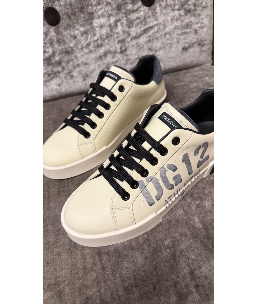 DOLCE & GABBANA KIDS Кожаные кеды, фото 2