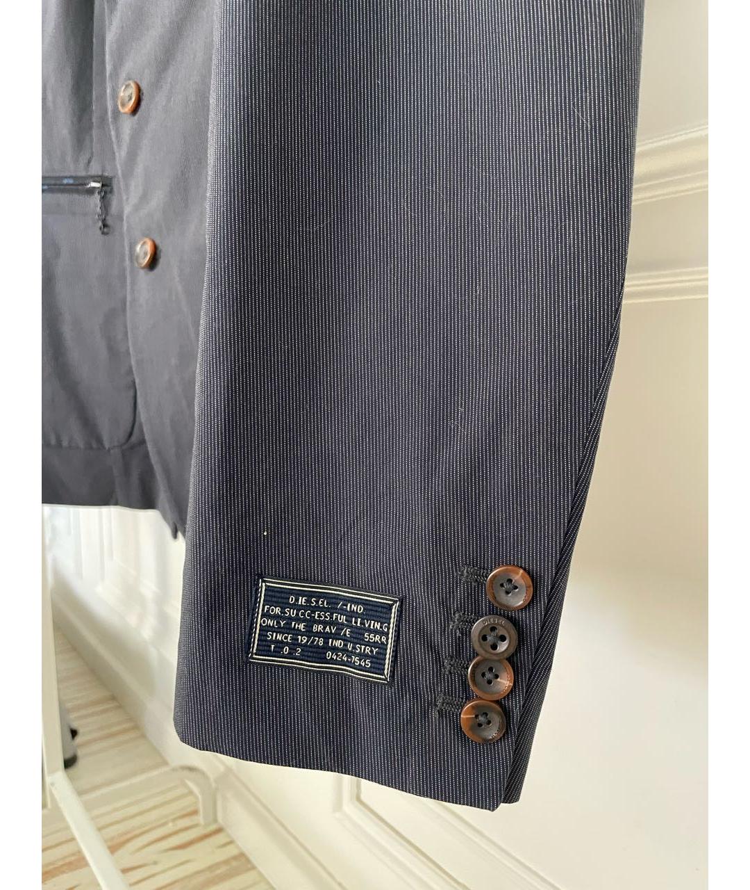 DIESEL Темно-синий хлопковый пиджак, фото 6