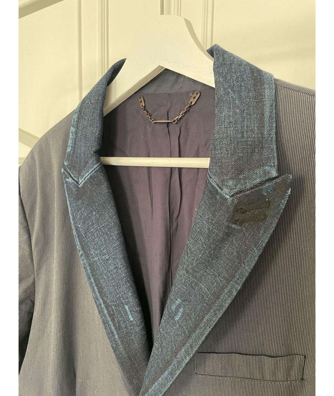 DIESEL Темно-синий хлопковый пиджак, фото 3