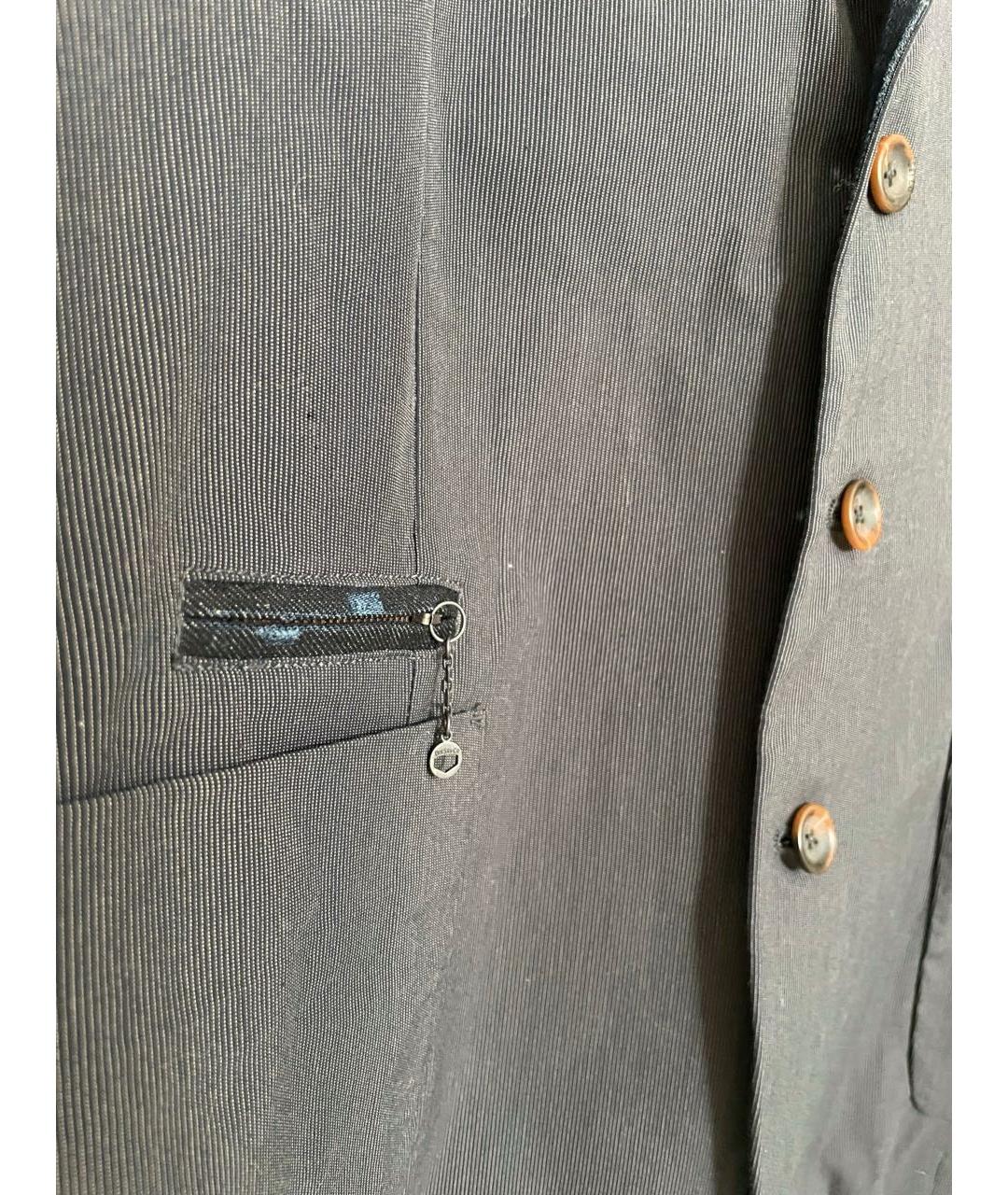 DIESEL Темно-синий хлопковый пиджак, фото 4