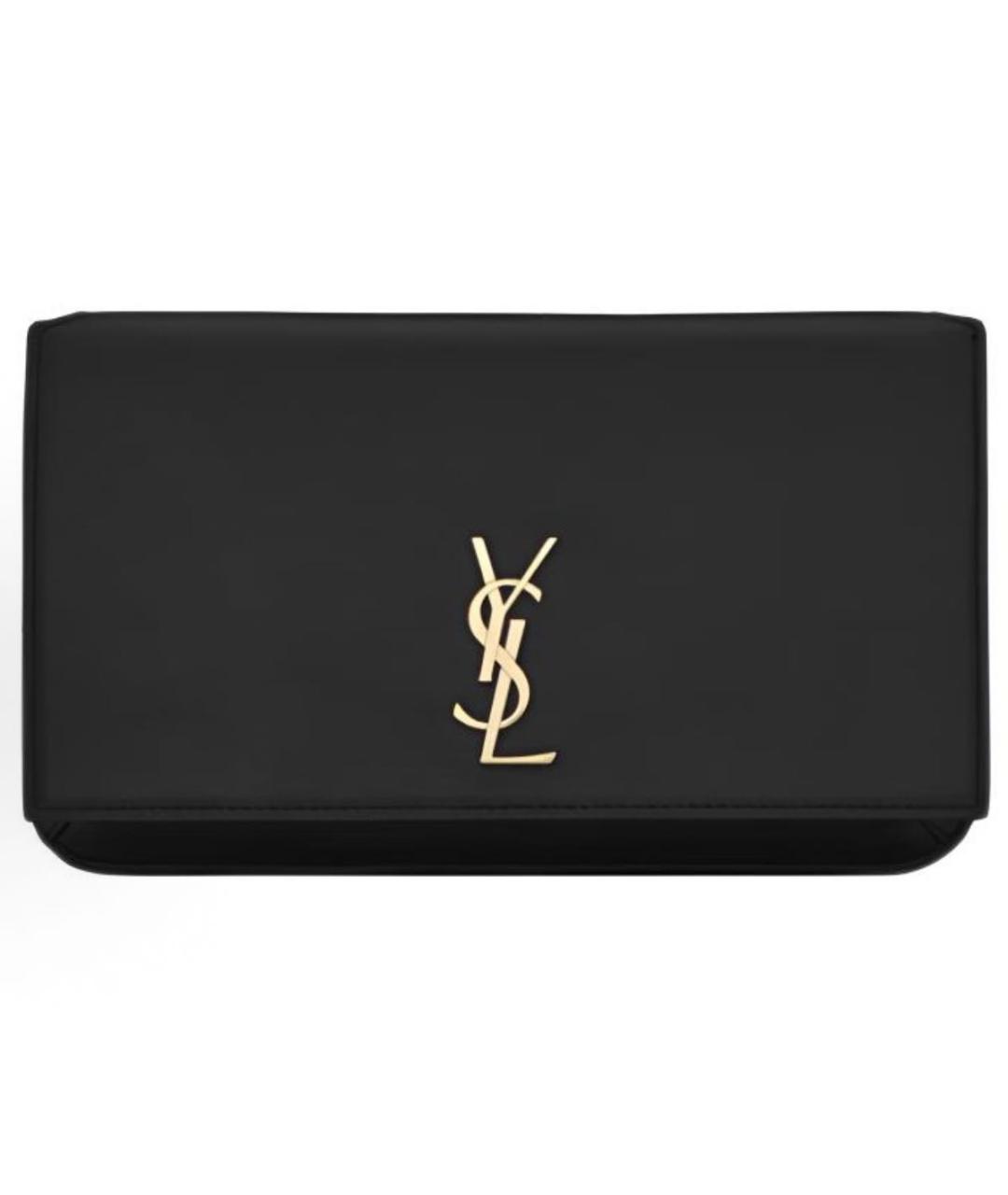 SAINT LAURENT Черная кожаная сумка через плечо, фото 9